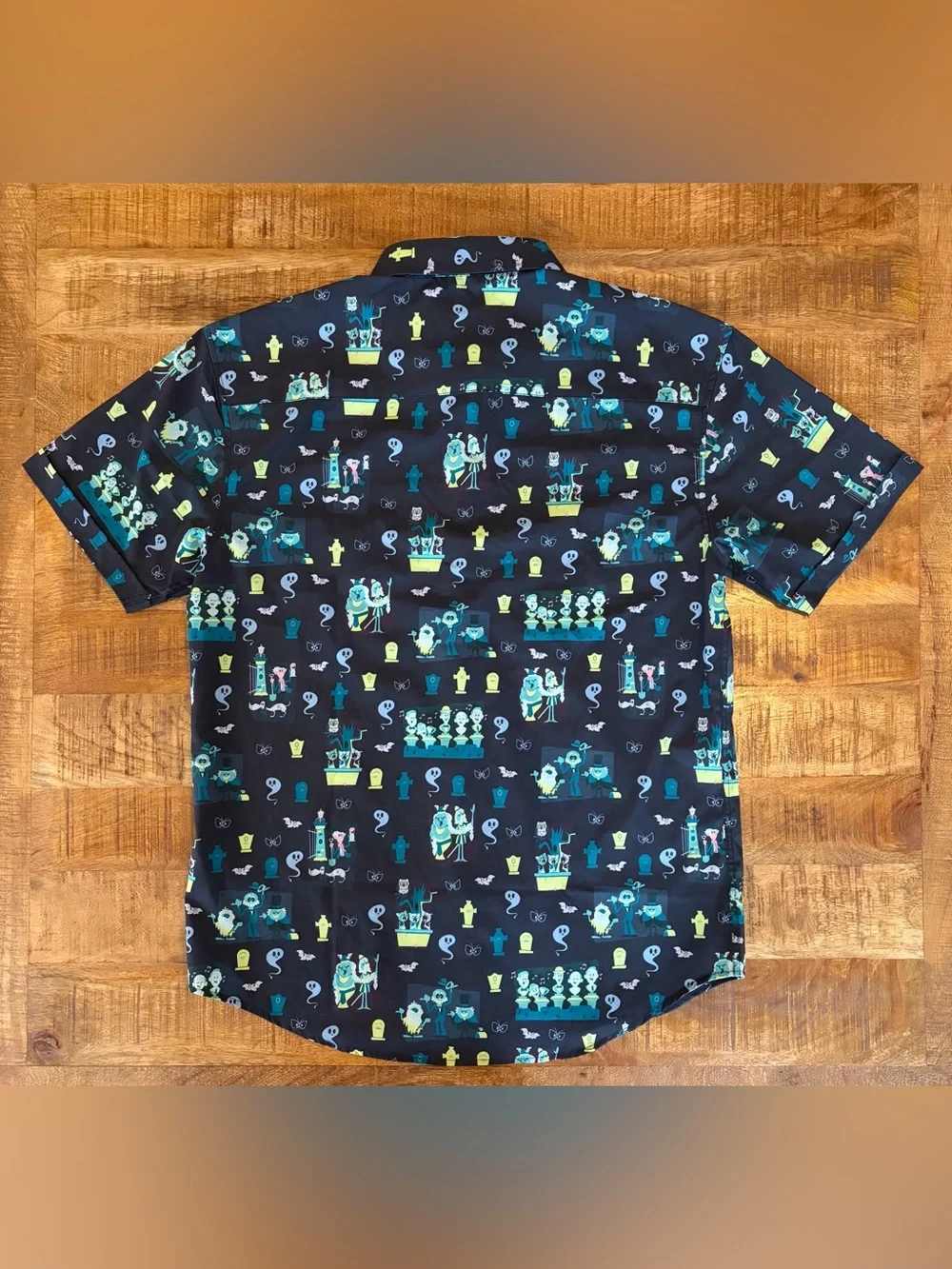 RSVLTS Disney Haunted Mansion ‘Grim Grinning Graveyard’ Button Up Shirt - Picture 3 of 5